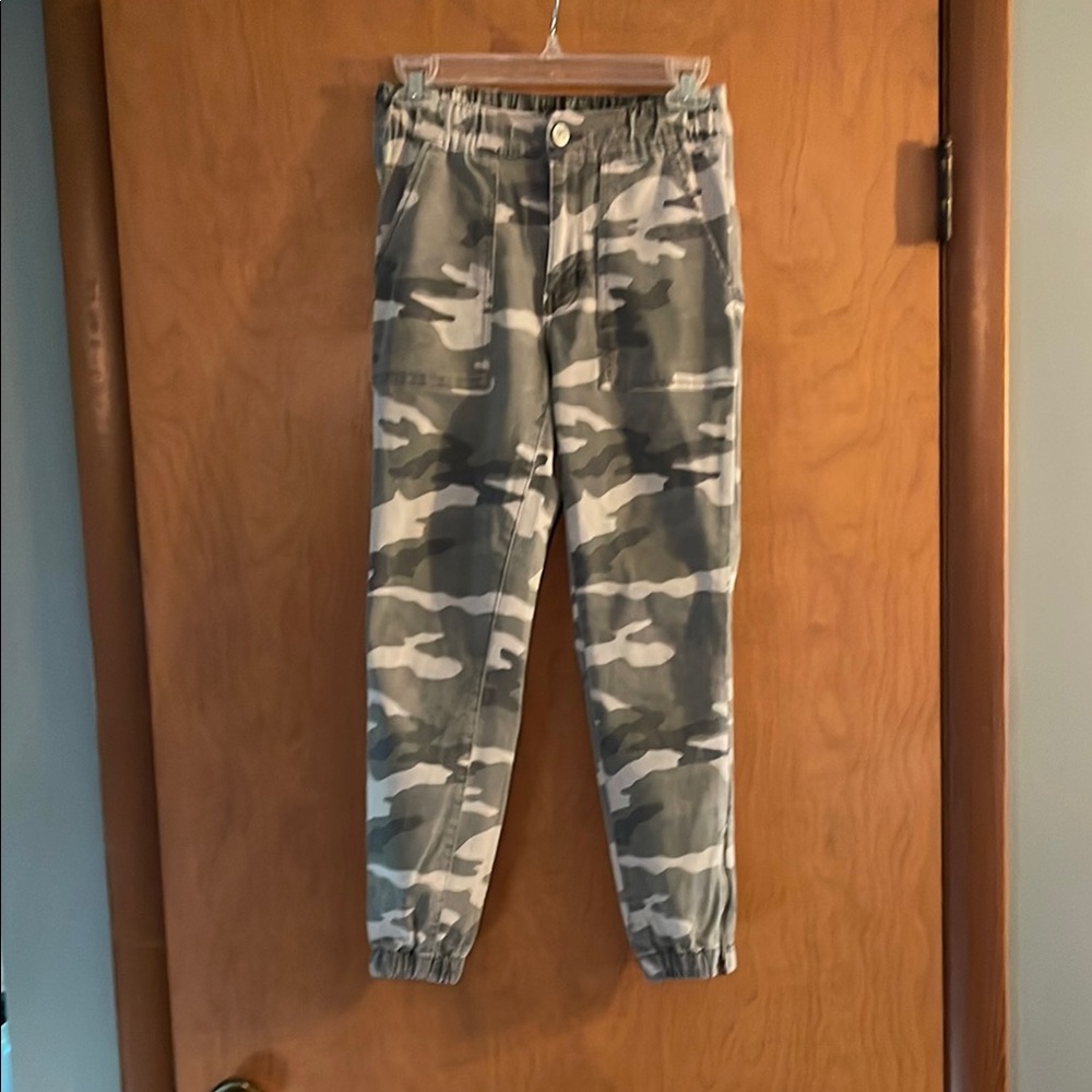 American Eagle Outfitters Gray and Green Cargo Joggers